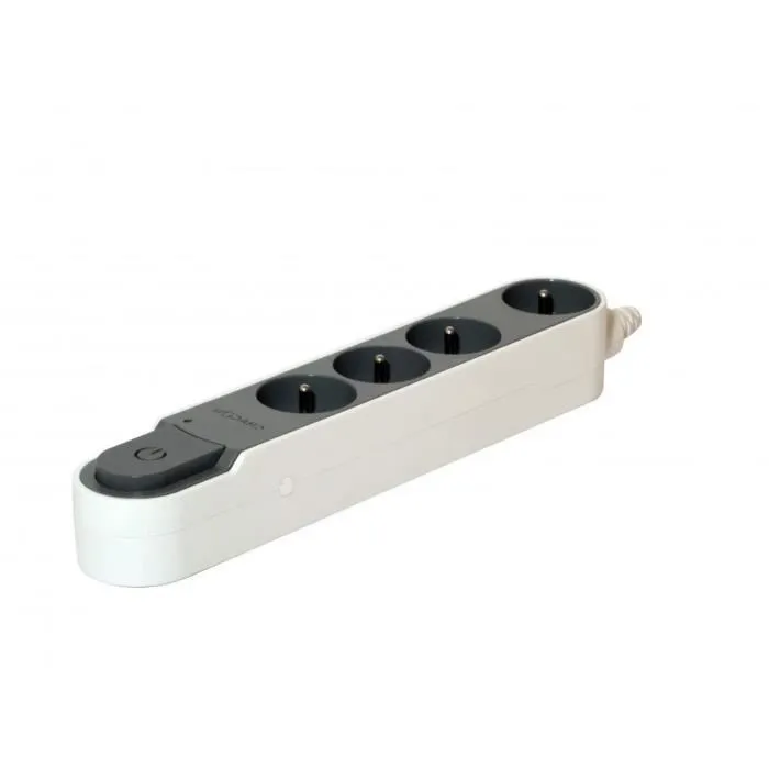 Chacon Multiprise Parafoudre avec Interrupteur - 4 Prises 16A Gris - Câble 5 m - Pour Intérieur Chacon Multiprise Parafoudre avec Interrupteur - 4 Prises 16A Gris - Câble 5 m - Pour Intérieur