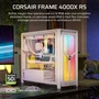 Corsair FRAME 4000X RS Boîtier PC Moyen Tour - Blanc - 4 ventilateurs RS120 - Flux d'air optimisé