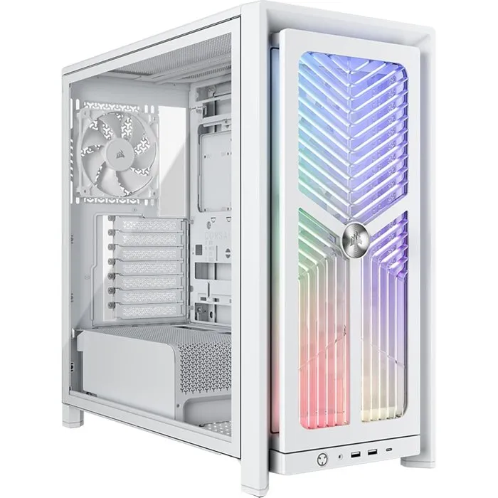 Corsair FRAME 4000X RS Boîtier PC Moyen Tour - Blanc - 4 ventilateurs RS120 - Flux d'air optimisé Corsair FRAME 4000X RS Boîtier PC Moyen Tour - Blanc - 4 ventilateurs RS120 - Flux d'air optimisé