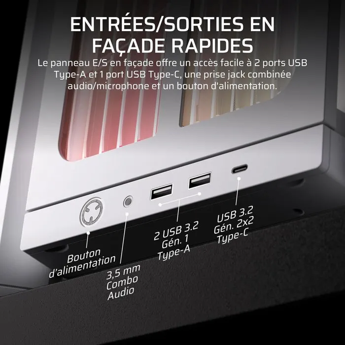 Corsair FRAME 4000X RS Boîtier PC Moyen Tour - Blanc - 4 ventilateurs RS120 - Flux d'air optimisé Corsair FRAME 4000X RS Boîtier PC Moyen Tour - Blanc - 4 ventilateurs RS120 - Flux d'air optimisé