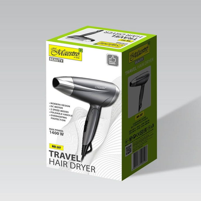 Feel Maestro Sèche-cheveux MR-207 Graphite Argenté 1400 W Feel Maestro Sèche-cheveux MR-207 Graphite Argenté 1400 W