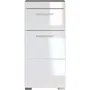 Trendteam Amanda - Meuble bas de salle de bain blanc, 1 porte et 1 tiroir, L 37 x P 31 x H 79 cm - Rangement en mélamine
