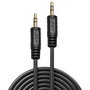 Lindy Câble audio jack stéréo 3,5 mm mâle-mâle, 2 m, prises plaquées or, noir