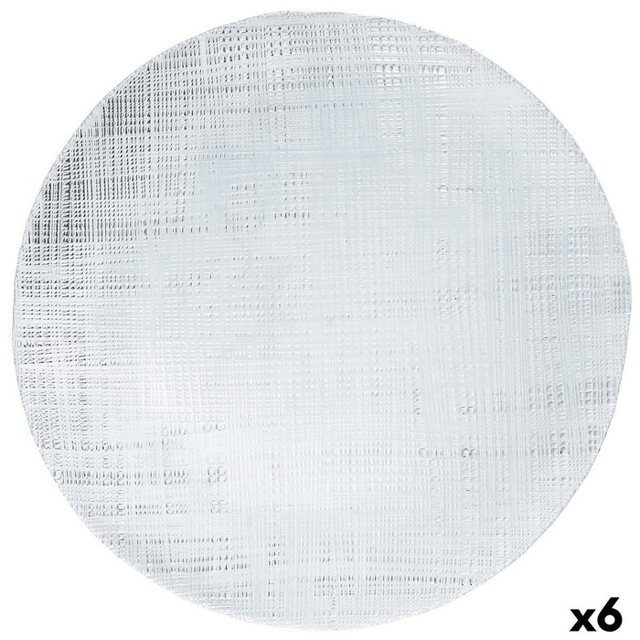 Bidasoa Assiette de Présentation Ikonic Relief Verre Transparent 33 cm (6 Unités)