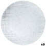 Bidasoa Assiette de Présentation Ikonic Relief Verre Transparent 33 cm (6 Unités)