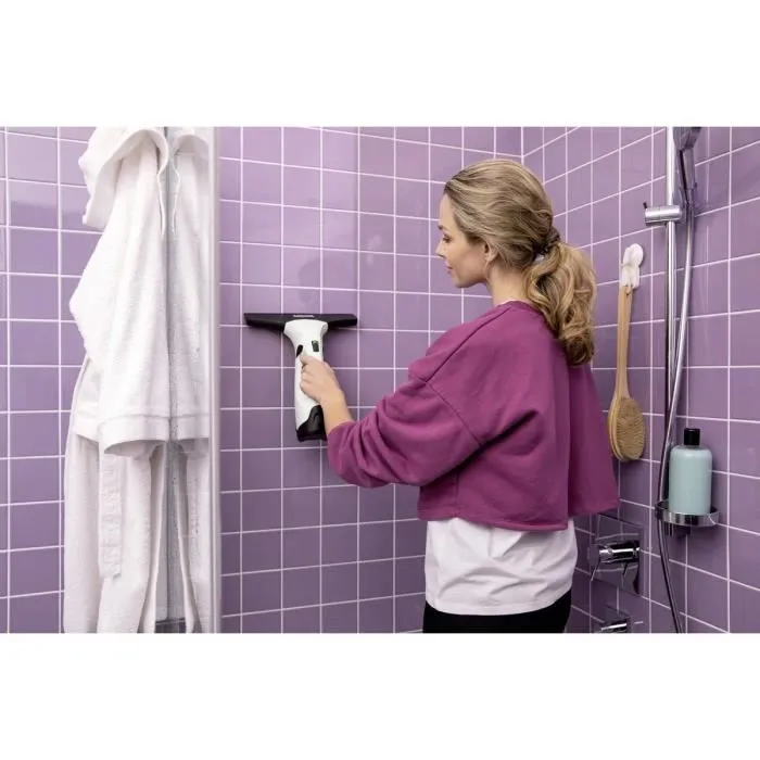 Kärcher WV 2 Plus Nettoyeur de vitres sans trace avec 2 raclettes (170 et 280 mm), autonomie 35 min pour 105 m², KARCHER