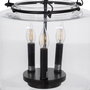 Suspension Noir Verre Fer 220-240 V 35 x 35 x 72 cm