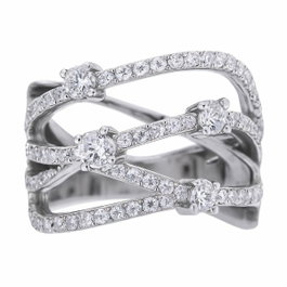 Diamonfire Anneau en Argent et Circonites Taille 16,5