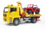 Bruder Camion d'assistance MAN TGA 49x18x25 cm avec tout-terrain 26x14x14 cm, jouet ABS 3+