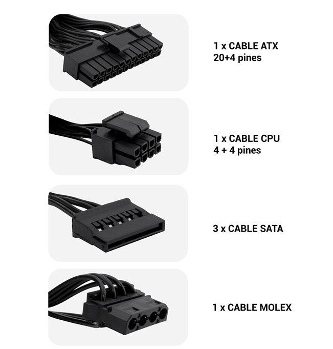 Coolbox Alimentation TFX 550W Noire Silencieuse Format Compact pour PC
