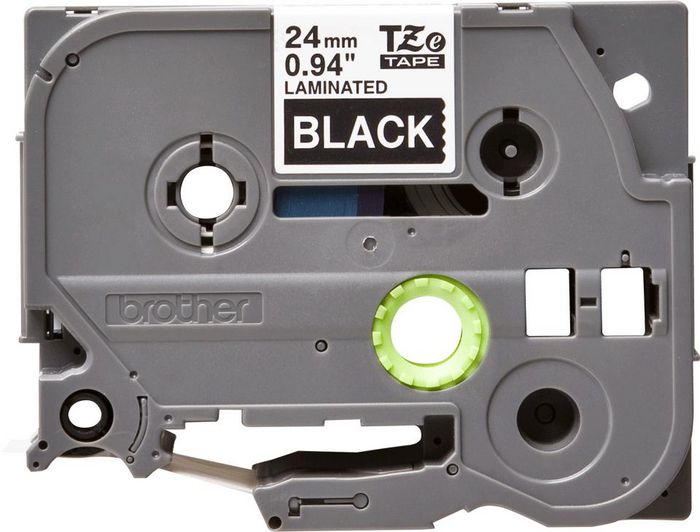 Brother Ruban pour étiqueteuse TZe-355 - Ruban laminé blanc sur noir - 24 mm de large, 8 m de long - Résistant aux intempéries Brother Ruban pour étiqueteuse TZe-355 - Ruban laminé blanc sur noir - 24 mm de large, 8 m de long - Résistant aux intempéries
