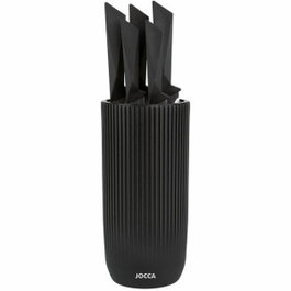 JOCCA Set de 5 couteaux avec bloc en polypropylène Noir