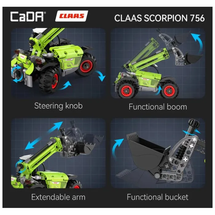 Cada Mini Claas Scorpion - Chariot télescopique agricole (401 pièces) Cada Mini Claas Scorpion - Chariot télescopique agricole (401 pièces)