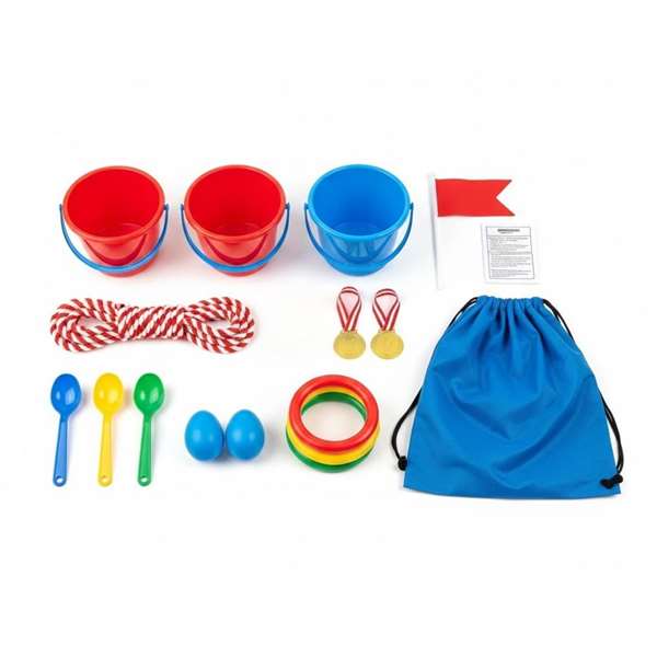 Cefa Grand Prix - Jeu de défis et d'habileté motrice pour enfants, avec accessoires (échasses, lancer d'anneaux, cône, corde à sauter) Cefa Grand Prix - Jeu de défis et d'habileté motrice pour enfants, avec accessoires (échasses, lancer d'anneaux, cône, corde à sauter)