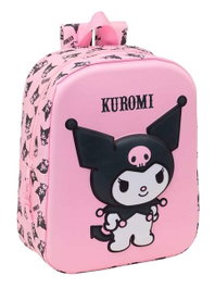 Safta Mochila guarderia 3D kuromi 3D - Sac à dos maternelle 3D Kuromi - 22x27x10 cm - Dès 3 ans