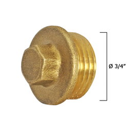 WOLFPACK LINEA PROFESIONAL Bouchon mâle à visser en laiton 3/4''