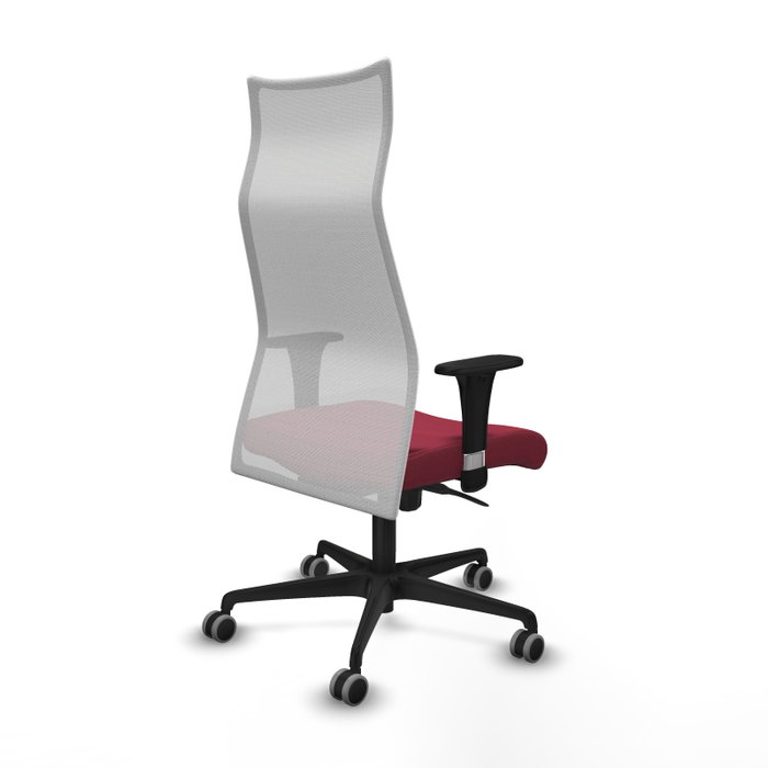 Piqueras y Crespo Chaise de bureau Albacete, Granat et Blanc