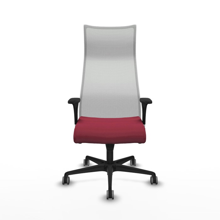 Piqueras y Crespo Chaise de bureau Albacete, Granat et Blanc
