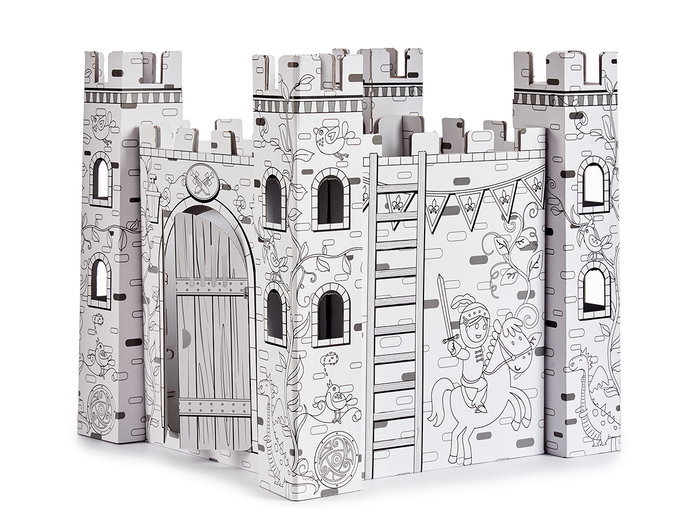PINCELLO Set de coloriage Papel Castillo avec 6 marqueurs et papier blanc