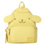 LOUNGEFLY Mochila Pompompurin Hello Kitty Sac à Dos 26 cm en Similicuir Texturé avec Bretelle Rembourrée, Poche à Fermeture Éclair et Détails Dorés