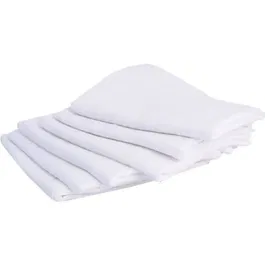 DOMIVA Langes Carrés en Coton Blanc 70 x 70 cm - Lot de 6 Pièces - Lavable à 95°C - 120g/m²