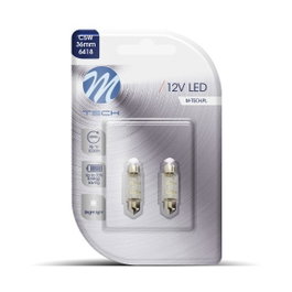 M-Tech Ampoule LED SMD Blanche Plafonnier 36mm 12V C5W