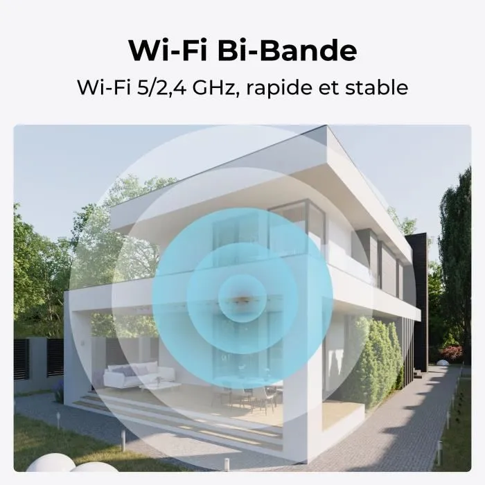 Reolink E540 Caméra de sécurité intérieure 5MP avec zoom optique 3X, vision nocturne couleur, détection intelligente personne/véhicule/animal et audio bidirectionnel