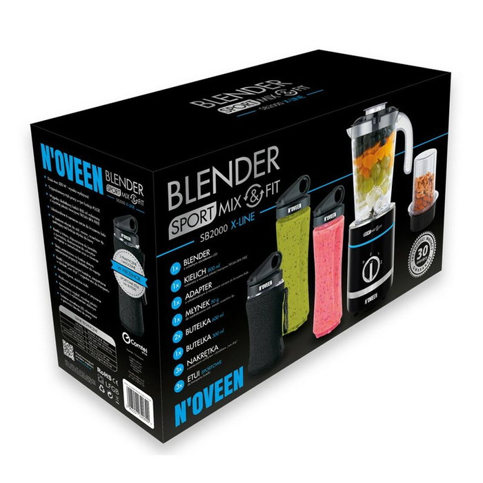 N'oveen Bol mixeur SB2000 Noir 500 W 800 ml