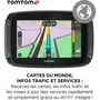 TomTom GPS Moto RIDER 550 Premium Pack - Navigateur moto avec carte monde, écran tactile 4,3 pouces, TomTom Traffic, Alertes zones de danger, Appel mains-libres