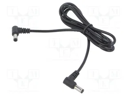POS Câble d'alimentation DC rond noir 1,2 m avec 2x prises DC 5,5/2,1