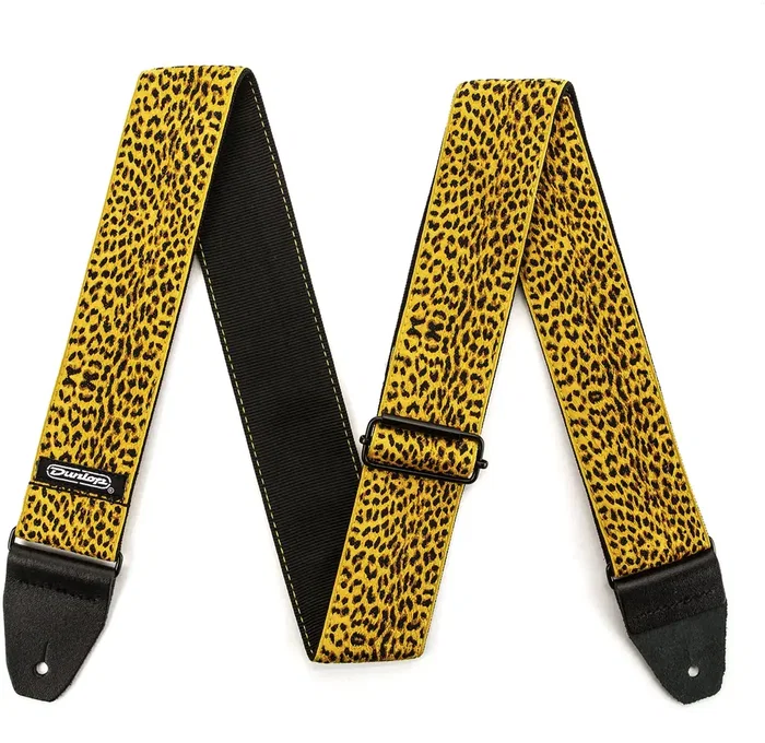 Dunlop Sangle Jacquard Leopardskin pour Guitare ou Basse Dunlop Sangle Jacquard Leopardskin pour Guitare ou Basse