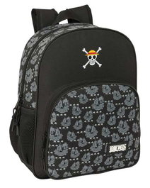 Safta Mochila adapt.carro junior One Piece Pirates, sac à dos enfant avec bandoulière pour chariot, 32x38x12cm