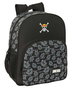 Safta Mochila adapt.carro junior One Piece Pirates, sac à dos enfant avec bandoulière pour chariot, 32x38x12cm