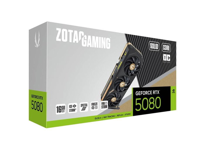 Zotac Gaming GeForce RTX 5080 Solid Core OC 16GB GDDR7 Carte Graphique 2640 MHz 3xDP 1xHDMI