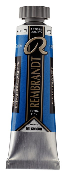 Rembrandt Peinture à l'huile Azul Ftalo Verdoso 576, Tube 15 ml Rembrandt Peinture à l'huile Azul Ftalo Verdoso 576, Tube 15 ml
