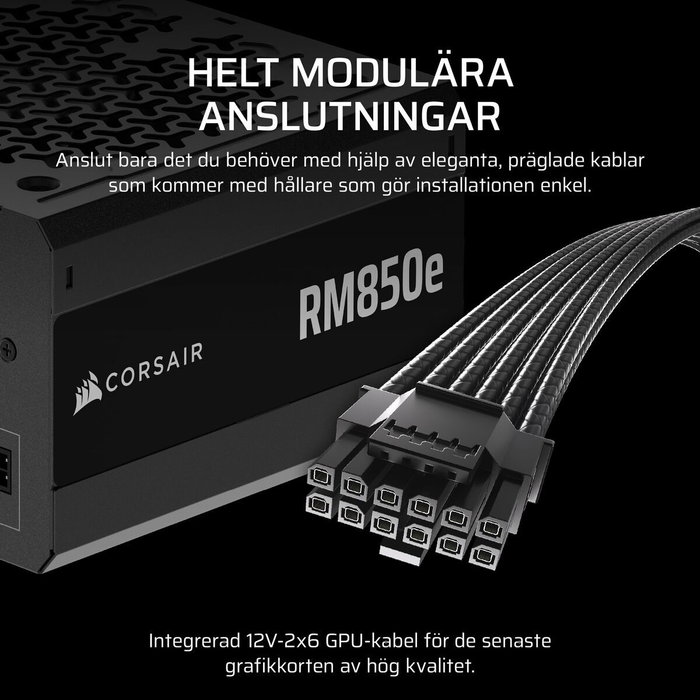 Corsair RM850e 850W 80 PLUS Gold ATX entièrement modulaire Noir