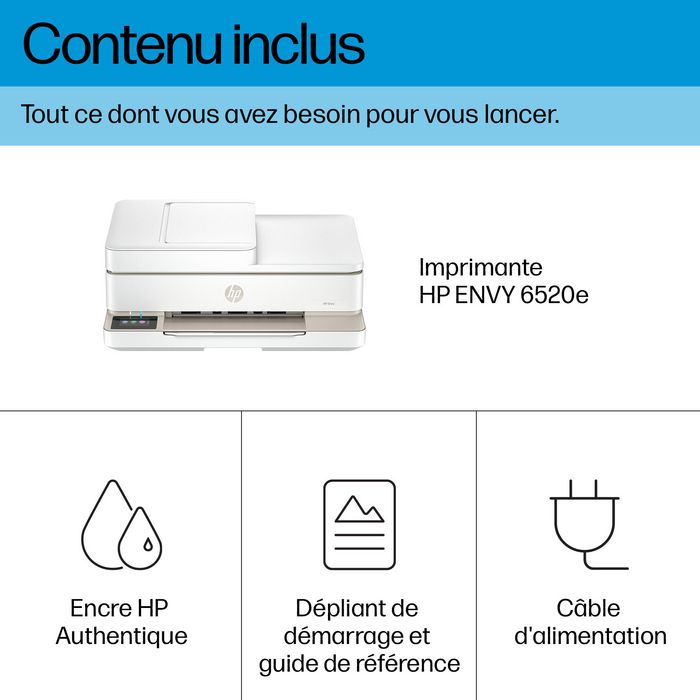 HP ENVY 6520e All-in-One Imprimante multifonction jet d'encre couleur