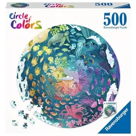 Ravensburger Puzzle Adulte 500 Pièces Rond - Océan (Circle of Colors) - Dès 12 Ans - Réf. 17170