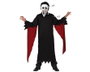Déguisement Assassin Enfant Halloween 10-12 Ans - Tunique Noire avec Capuche et Manches Rouges - Composition Polyester