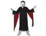 Déguisement Assassin Enfant Halloween 10-12 Ans - Tunique Noire avec Capuche et Manches Rouges - Composition Polyester