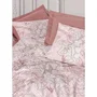 Parure de lit 1 housse de couette 140 x 200 cm + 1 taie d'oreiller 60 x 60 cm - 100% coton renforcé - Rose poudré