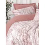 Parure de lit 1 housse de couette 140 x 200 cm + 1 taie d'oreiller 60 x 60 cm - 100% coton renforcé - Rose poudré