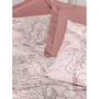 Parure de lit 1 housse de couette 140 x 200 cm + 1 taie d'oreiller 60 x 60 cm - 100% coton renforcé - Rose poudré