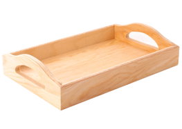 Innspiro Plateau rectangulaire en bois de pin 40x30x6 cm