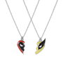 PEERS HARDY Set de 2 Colliers Pendentifs Deadpool et Wolverine Marvel - Coeur Séparable - Fermoir Pince de Langosta