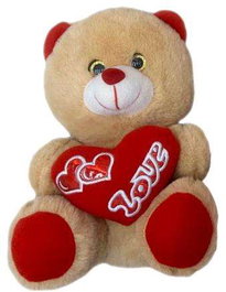 Creaciones Llopis - Ours en peluche Loly Love 22 cm - Peluche douce - 2 couleurs assorties aléatoirement