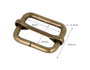 Innspiro Boucle coulissante rectangulaire en fer Or vieil 26 mm
