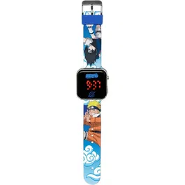 Kids Licensing Montre LED Naruto avec affichage de l'heure et de la date, changeur de fond d'écran, pile incluse, pour enfant dès 4 ans