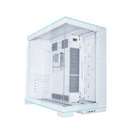 Lian Li O11D EVO RGB Boîtier PC Gaming E-ATX Blanc, Verre Trempé, RGB, Argent