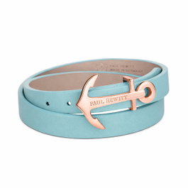Paul Hewitt Bracelet en Cuir Bleu PH-WB-R-23M